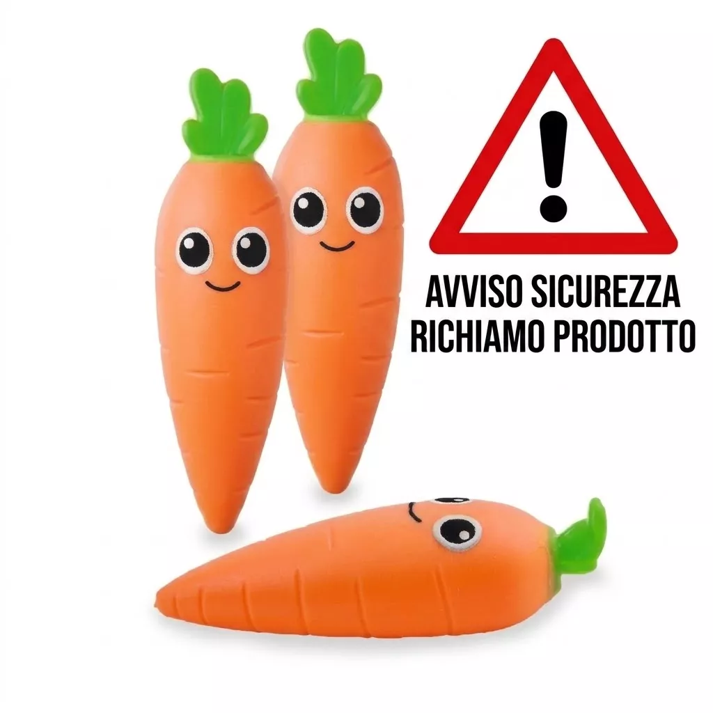 Allerta giocattolo contenente amianto: richiamo della carota elastica riempita di sabbia contaminata